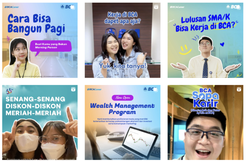 1. Employee branding berbalut informasi lowongan kerja di BCA