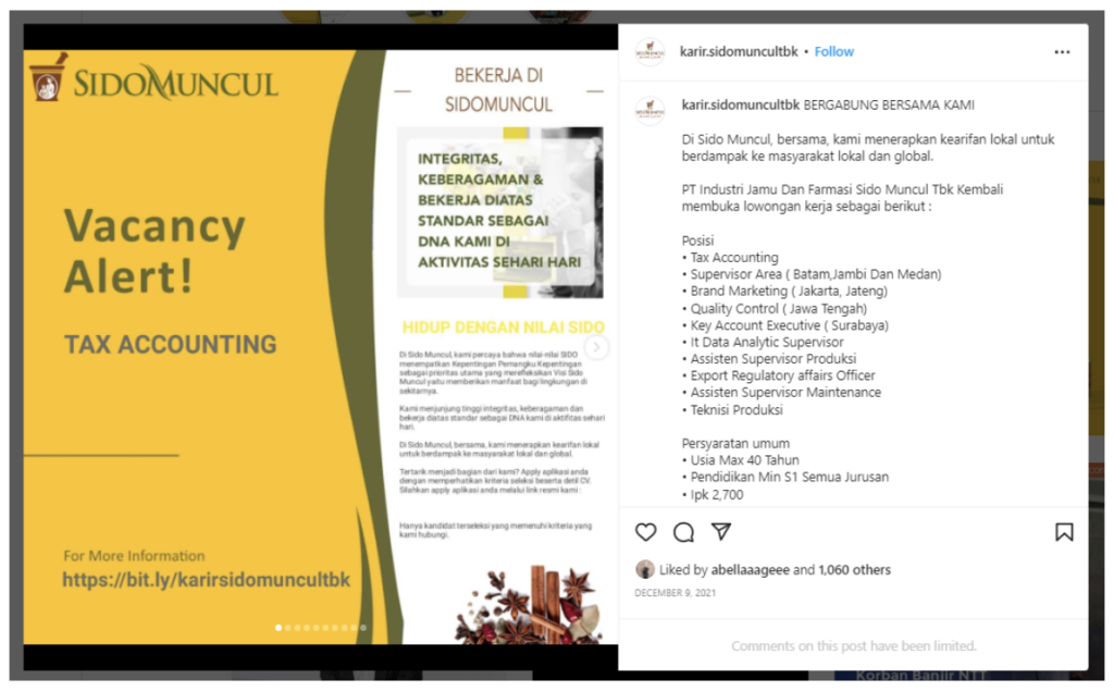10. Menonjolkan budaya kerja ala Sidomuncul