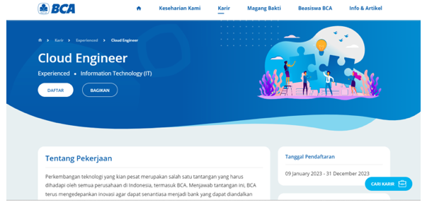 Bank Central Asia – Cloud Engineer